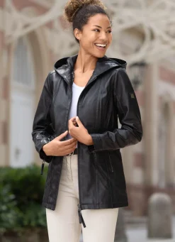 Lederjacke mit 2-Wege-Reißverschluss