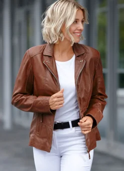 Lederkurzjacke von „Cabrini“