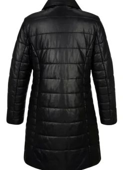 Lederkurzmantel mit Innentasche