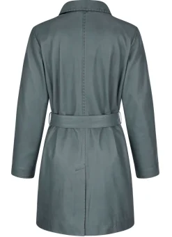 Lederkurzmantel mit Umlegekragen