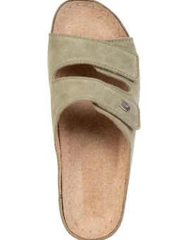 Leichte Damen-Pantoletten, Weite G, mit Klettverschluss