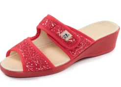 Leichte, Damen-Pantoletten, mit Klettverschluss