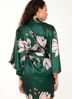 LingaDore Hausmantel in Kimonoform mit buntem Druckdessin