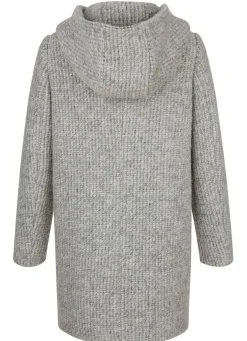 Longjacke mit fester Kapuze