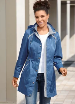 Longjacke mit krempelbaren Ärmeln