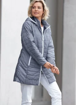 Longjacke mit Minimaldessin