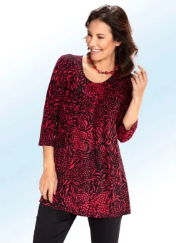 Longshirt mit Faltenlegung in 3 Farben