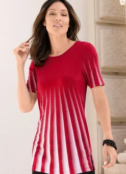 Longshirt mit Plissee-Optik