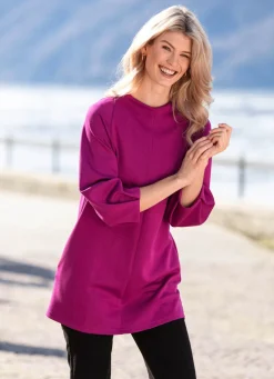 Longshirt mit seitlichen Eingrifftaschen