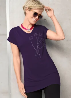 Longshirt mit Strasszier