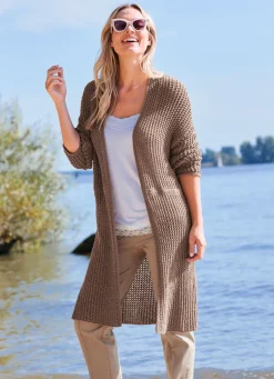 Long-Strickjacke in tollem Mustermix