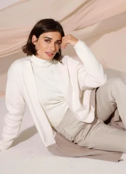 Long-Strickjacke mit Kaschmir