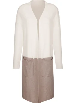 Long-Strickjacke mit Kaschmir