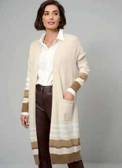 Long-Strickjacke mit Kaschmir