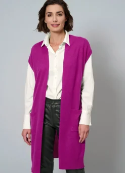 Long-Strickweste aus Kaschmir