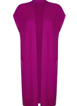 Long-Strickweste aus Kaschmir