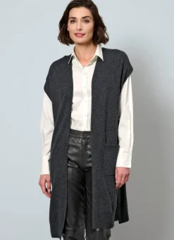 Long-Strickweste aus Kaschmir