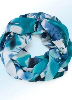 Loop-Schal mit Fantasieblüten-Dessin