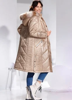 Mantel mit abnehmbarer Kapuze