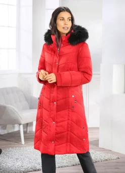 Mantel mit abnehmbarer Kapuze