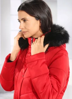 Mantel mit abnehmbarer Kapuze