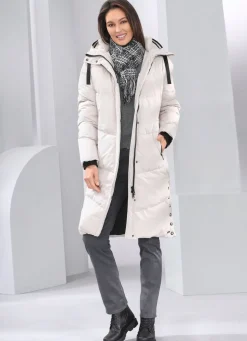 Mantel mit fester Kapuze