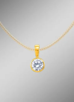 Massiver Anhänger mit Brillant