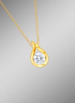 Massiver Anhänger mit Zirkonia