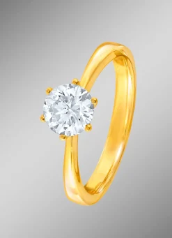 Massiver Brillant-Damenring