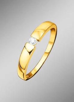 Massiver Damenring mit Brillant