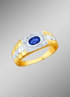 Massiver Partnerring in Bicolor aus Gold