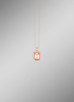 Mattierter Anhänger mit echt Morganit