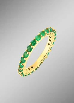 Memoire-Ring mit Smaragd