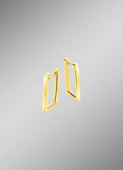 Moderne Klappcreolen in eckiger Form