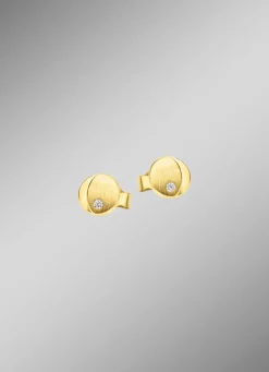 Moderne Ohrstecker mit Zirkonia