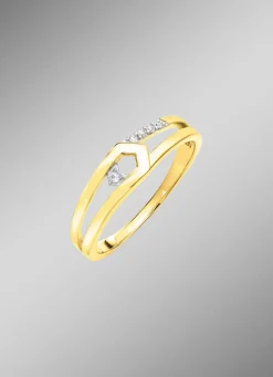 Moderner Damenring mit Zirkonia