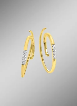 Modernes Design: Ohrhaken mit 10 Brillanten