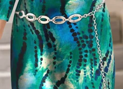 Modischer Damen-Kettengürtel, mit Karabinerverschluss