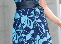 Modischer Leder-Bindegürtel, 8 cm breit