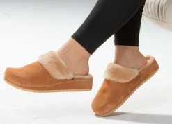 Mubb, warme Damen-Hausschuhe, Weite H, mit Lammfell