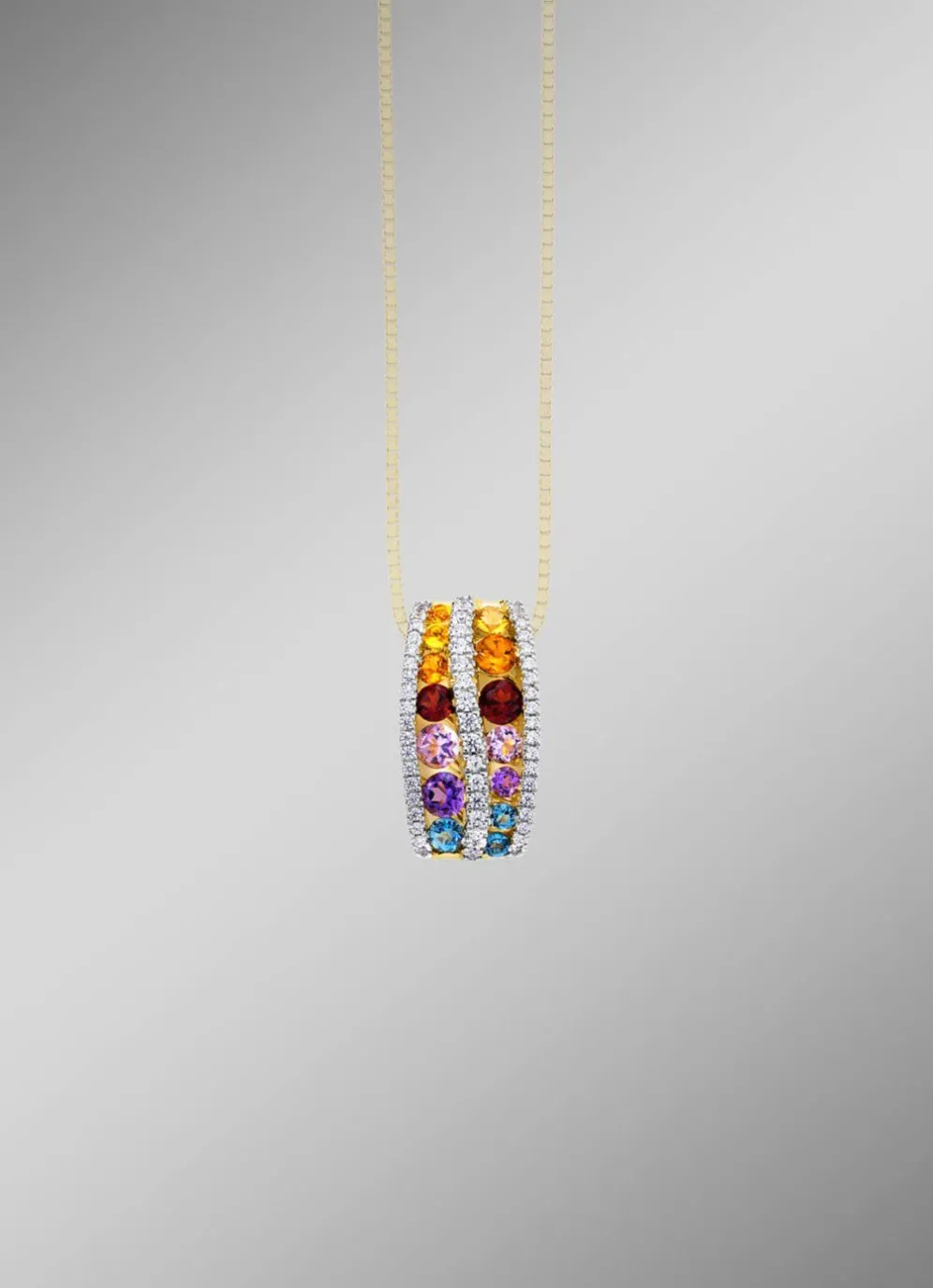 Multicolor Anhänger aus Gold