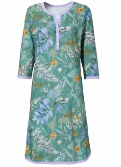 Nachthemd, 3/4 lange Ärmel mit Serafino-Ausschnitt