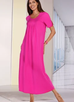 Nachthemd, knöchellang und mit Faltenlegung