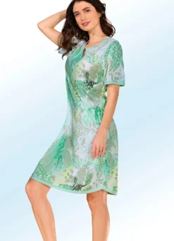 Nachthemd, knielang mit Knopfleiste