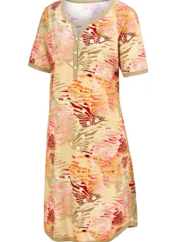 Nachthemd, knielang und mit kurzen Ärmeln