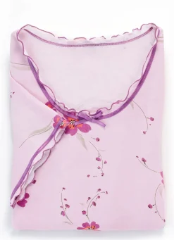 Nachthemd, Kurzarm mit V-Ausschnitt