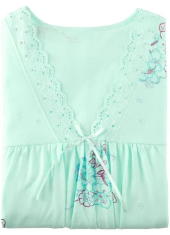 Nachthemd, 3/4-lange Ärmel und V-Ausschnitt