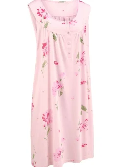 Nachthemd mit breiten Trägern und Blende