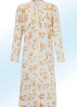 Nachthemd mit Vorderteilpasse und Raffungen