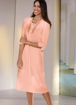 Nachthemd, wadenlang mit Tüllstickereispitze